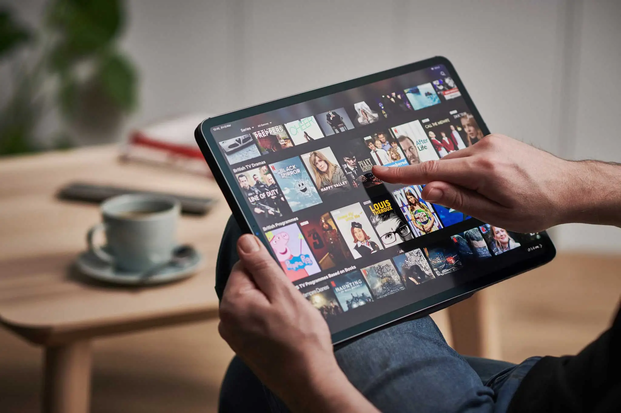 British IPTV movie streaming on tablet device
